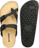 Planet Walk DIAGONAL Black Sandals - Detail