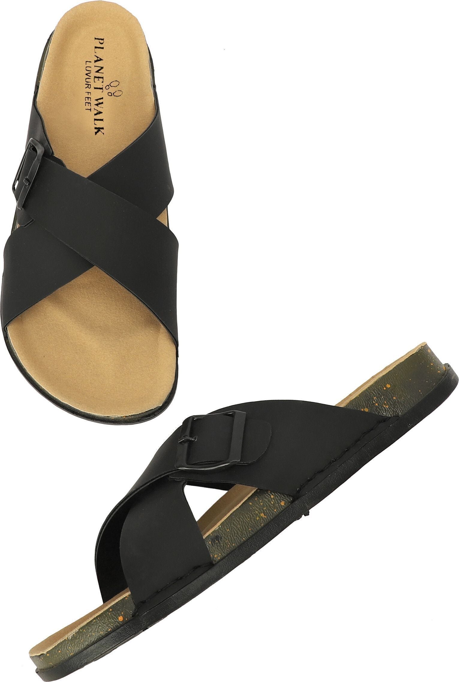 Planet Walk CROSS Black Sandals - Detail