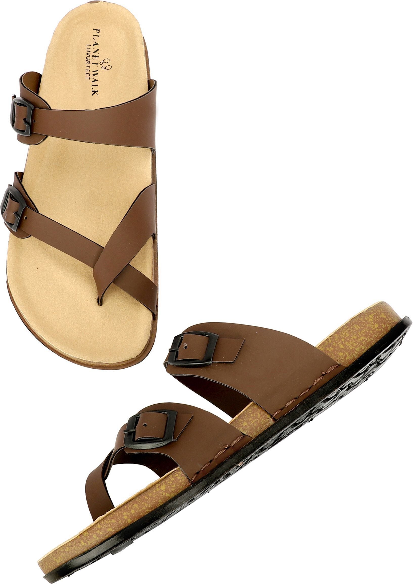 Planet Walk DIAGONAL Brown Sandals - Lifestyle