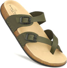 Planet Walk DIAGONAL Olive Sandals - Back