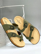 Planet Walk DIAGONAL Olive Sandals - Main