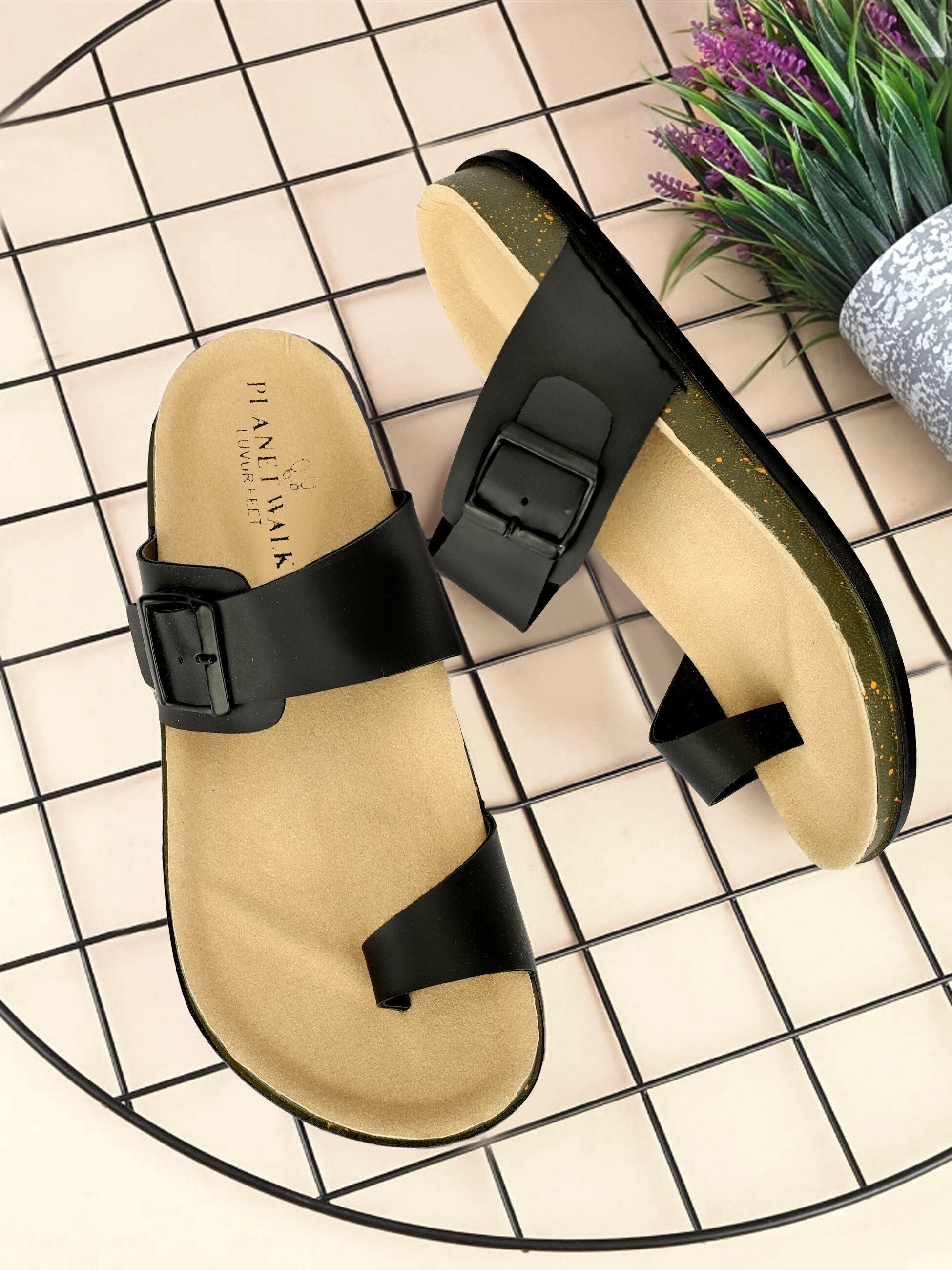 Planet Walk THUMB Black Sandals - Main