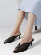 Planet Walk B65 Black Heels - Side