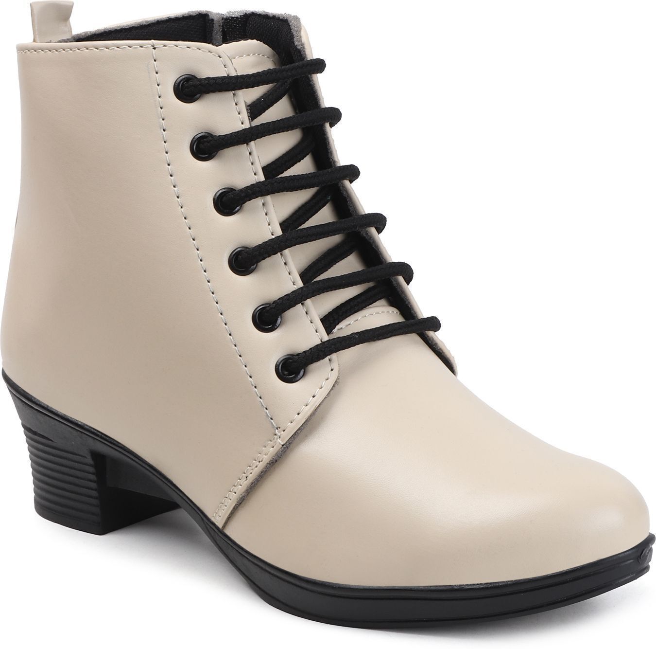 Planet Walk 1898 Cream Boots - Back