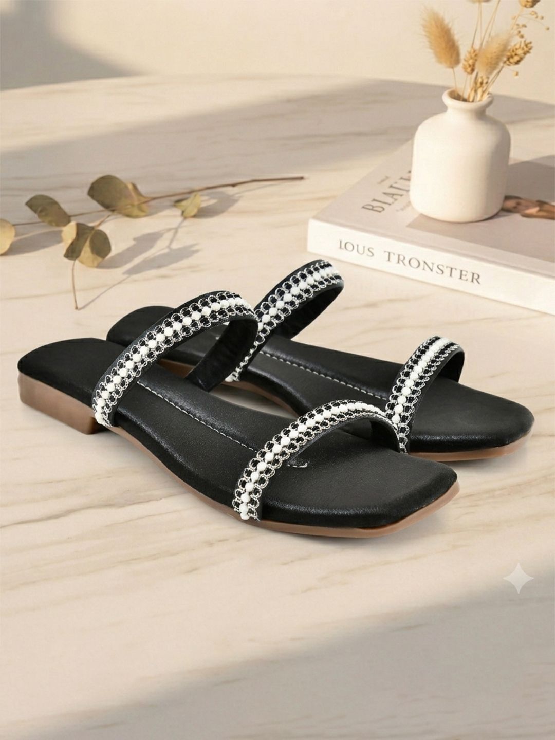 Planet Walk PEARL 2168 Black Flats - Main