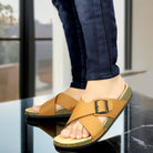 Planet Walk CROSS Tan Sandals - Side