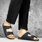Planet Walk DBUCKLE Blue Sandals - Side