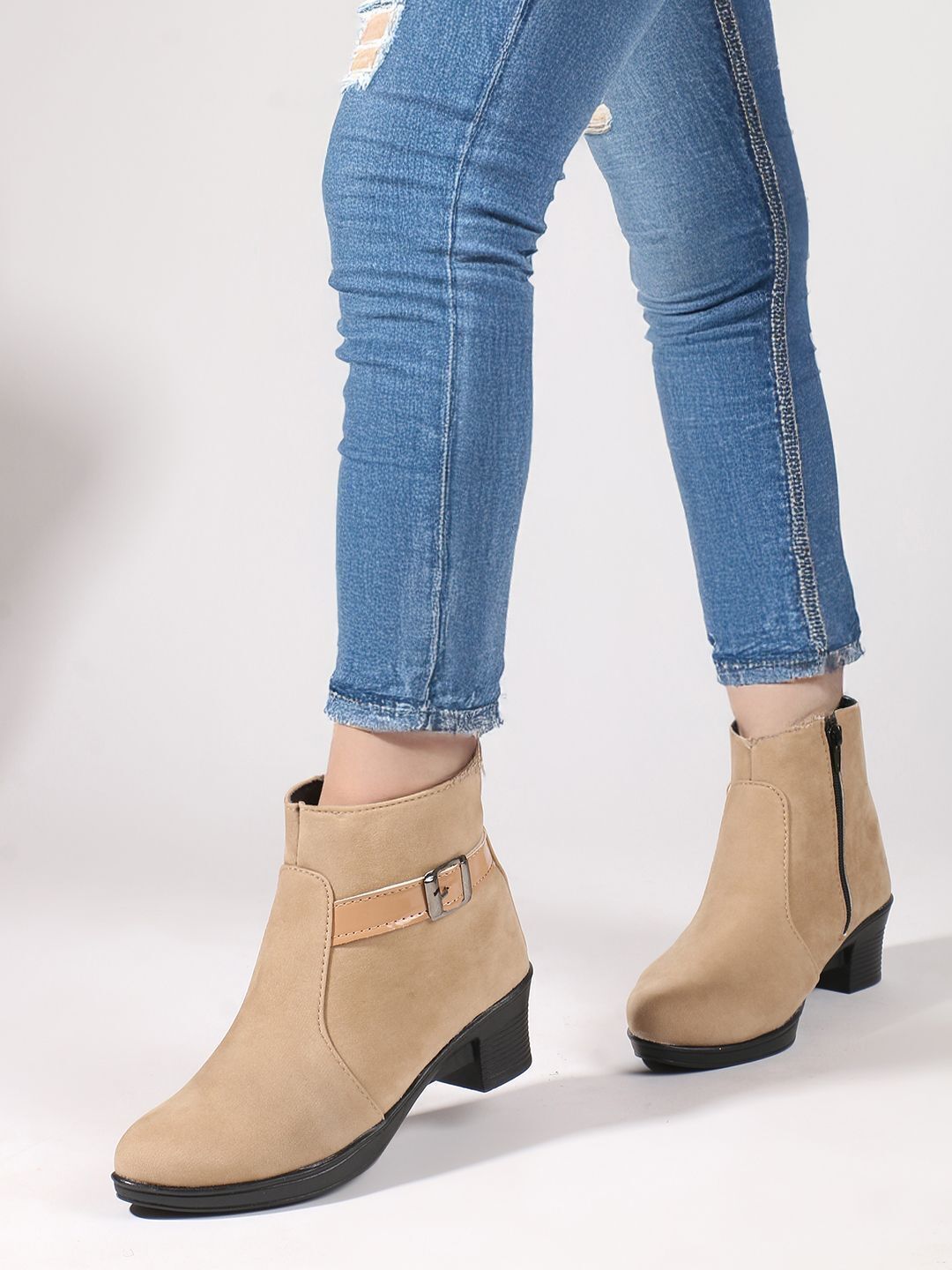 Planet Walk 1922 Cream Boots - Side