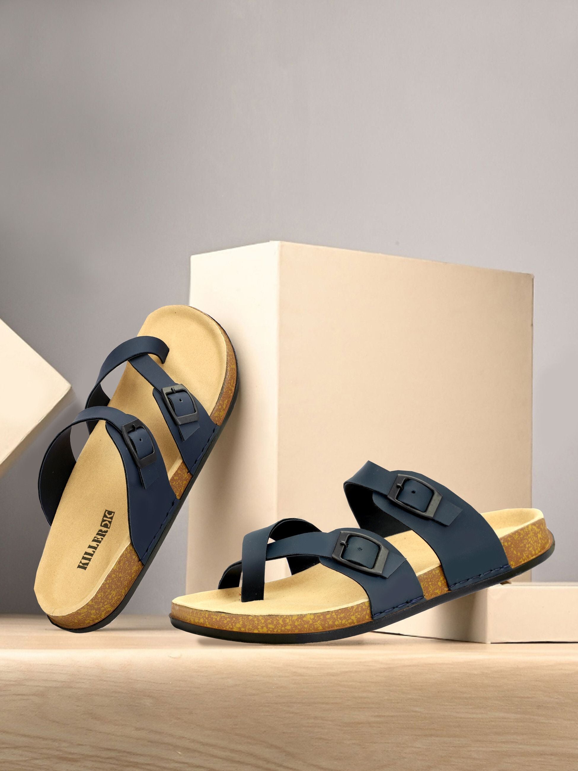 Planet Walk DIAGONAL Blue Sandals - Main