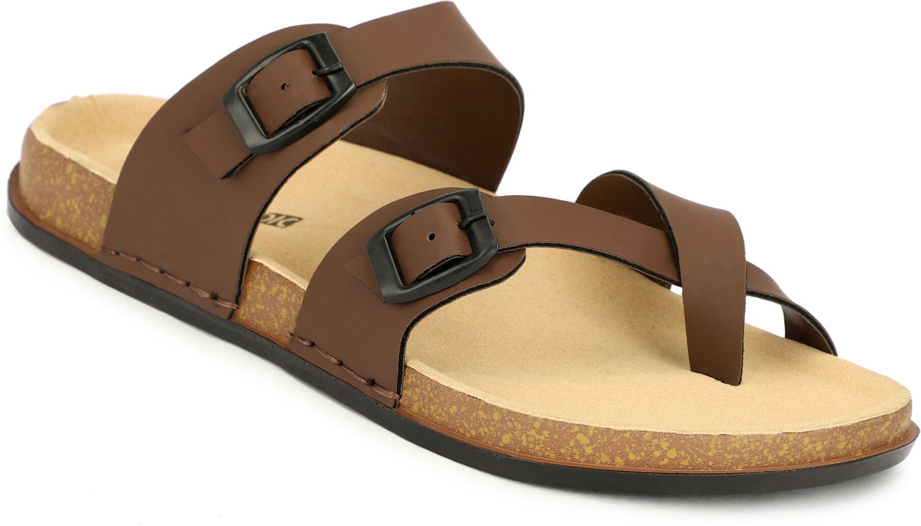 Planet Walk DIAGONAL Brown Sandals - Back