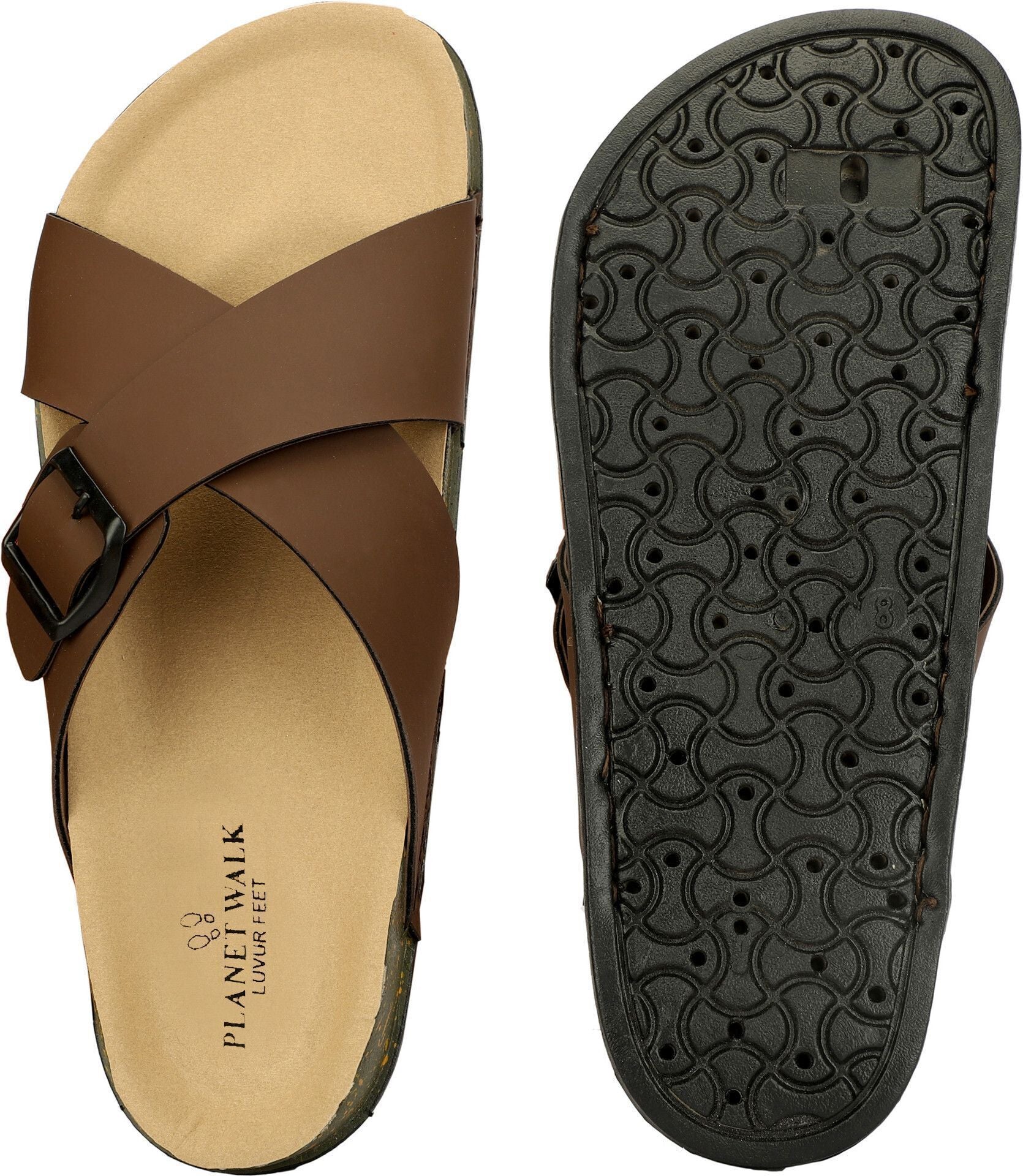 Planet Walk CROSS Brown Sandals - Extra
