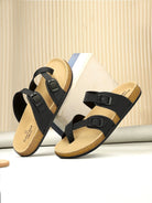 Planet Walk DIAGONAL Black Sandals - Main