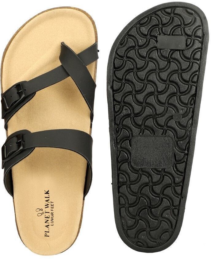 Planet Walk DIAGONAL Black Sandals - Lifestyle