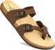 Planet Walk DIAGONAL Brown Sandals - Side