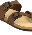 Planet Walk DIAGONAL Brown Sandals - Back