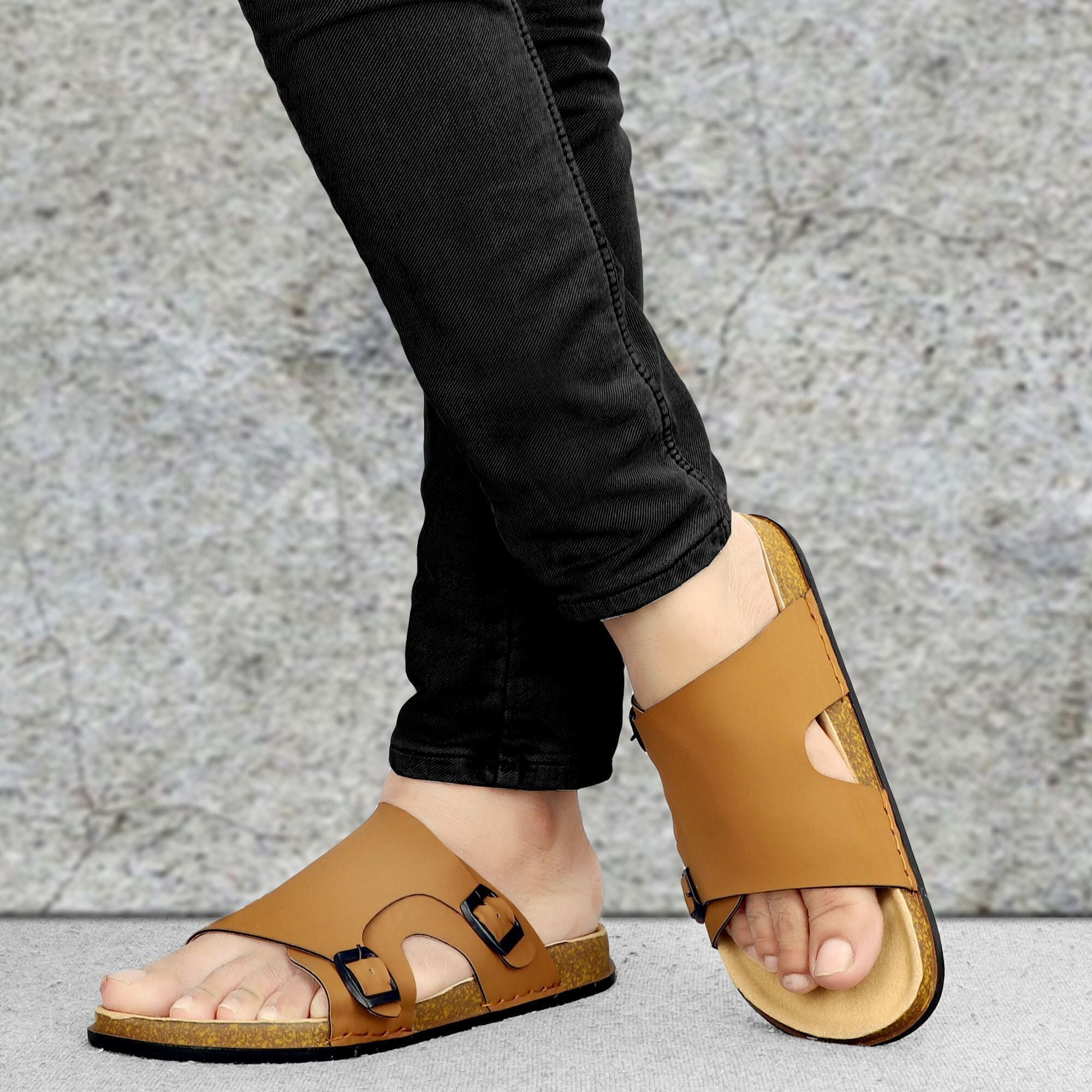 Planet Walk FCOVER Tan Sandals - Side