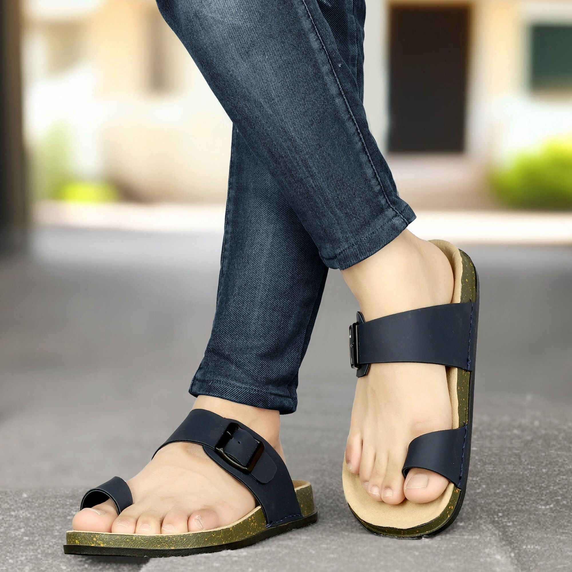Planet Walk THUMB Blue Sandals - Side
