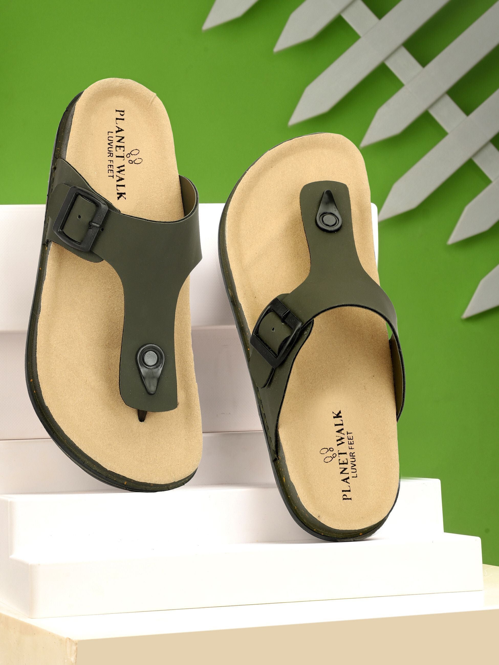 Planet Walk V Olive Sandals - Main