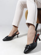 Planet Walk B66 Black Heels - Side