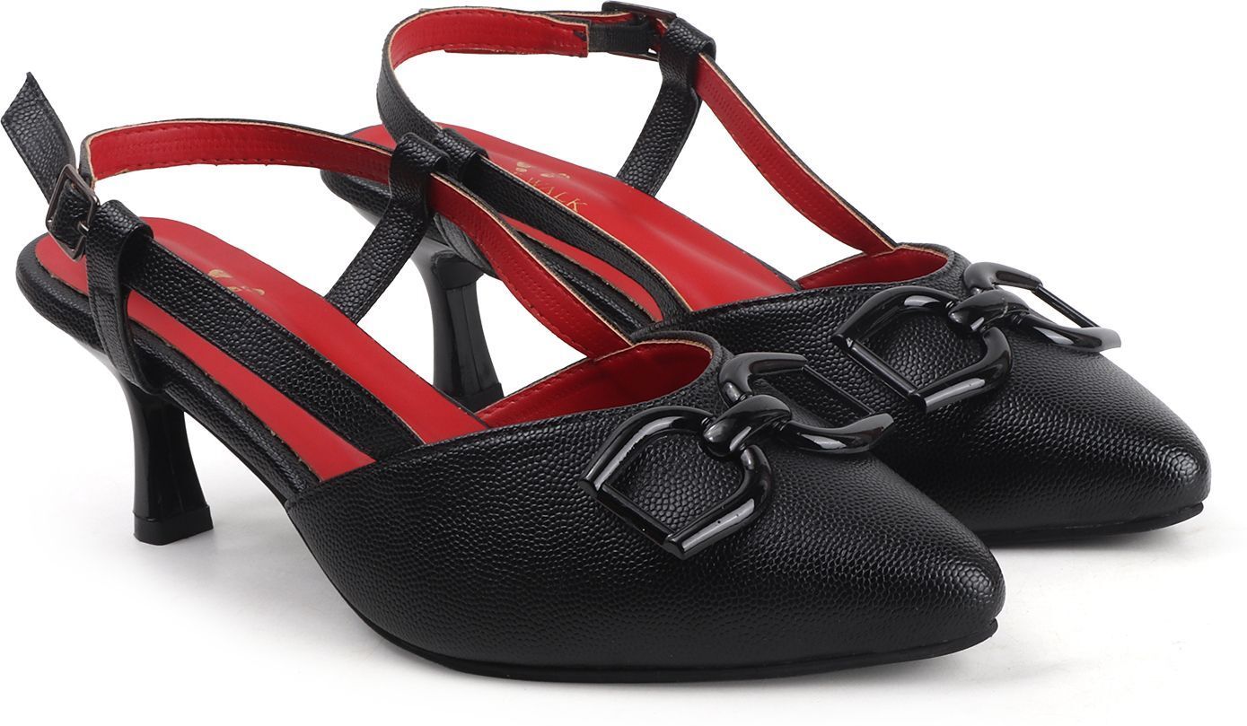 Planet Walk B66 Black Heels - Detail