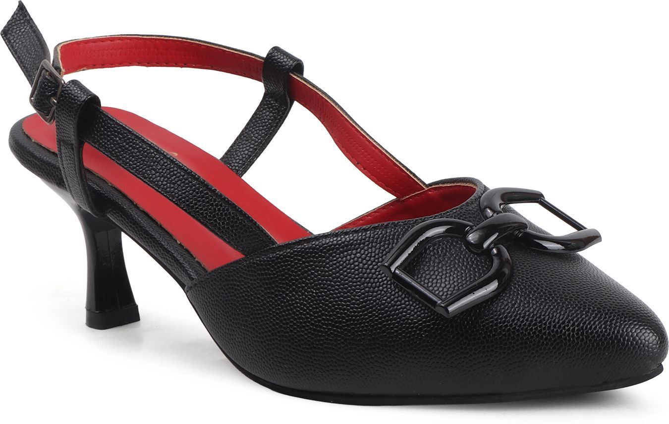 Planet Walk B66 Black Heels - Back