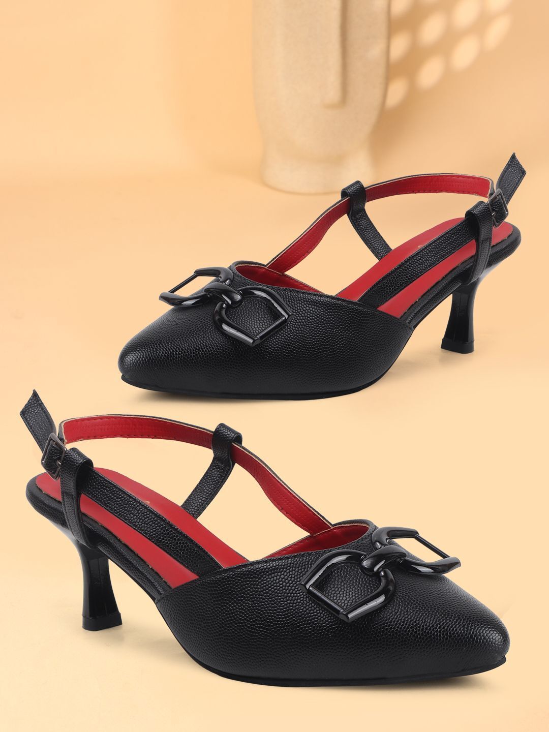 Planet Walk B66 Black Heels - Main