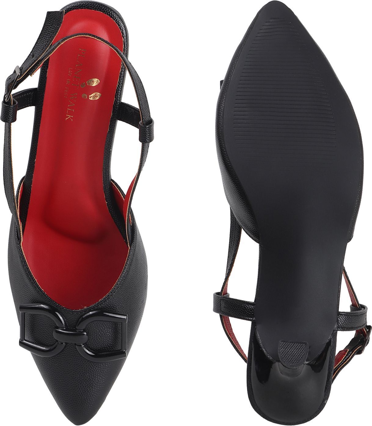 Planet Walk B66 Black Heels - Extra