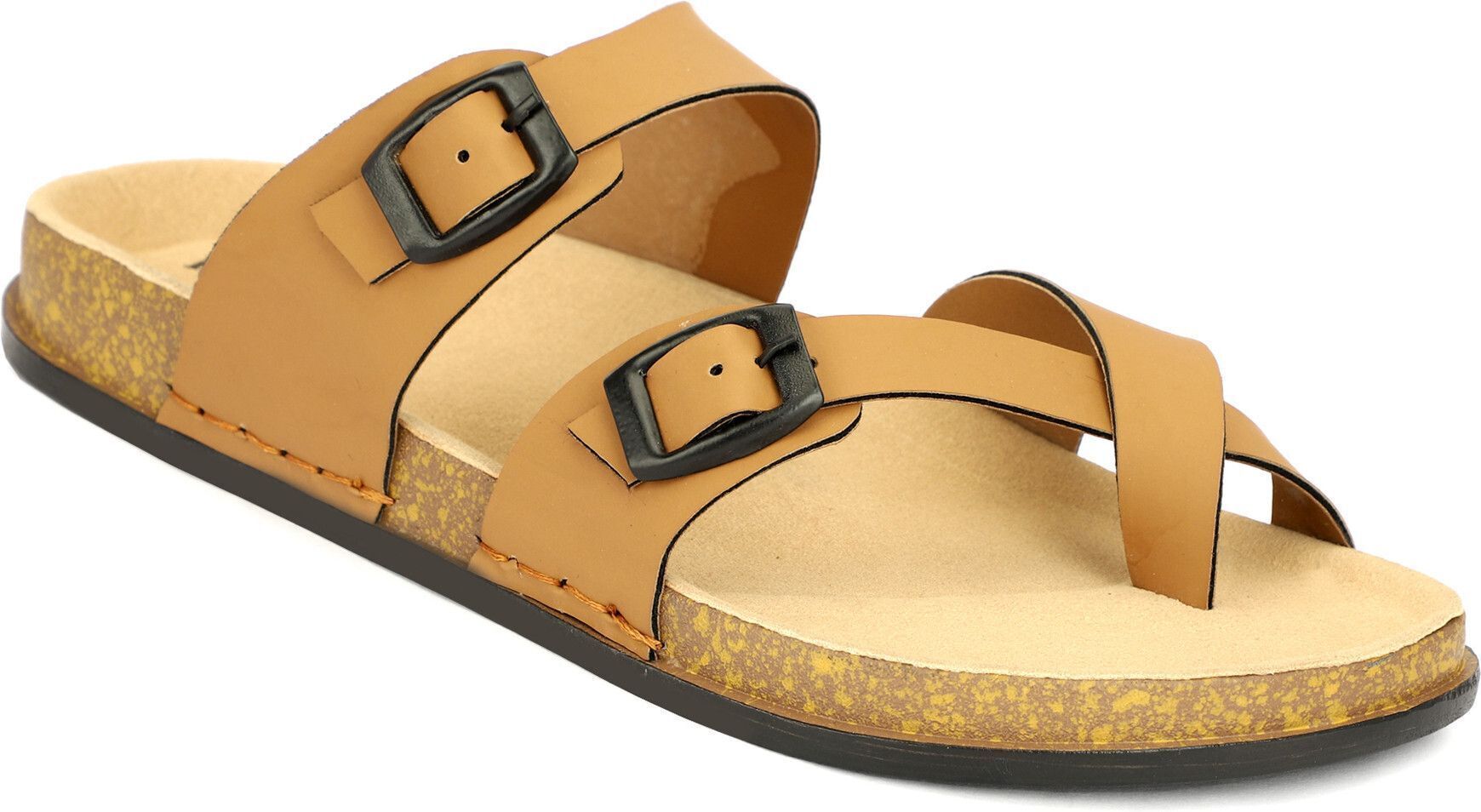 Planet Walk DIAGONAL Tan Sandals - Back