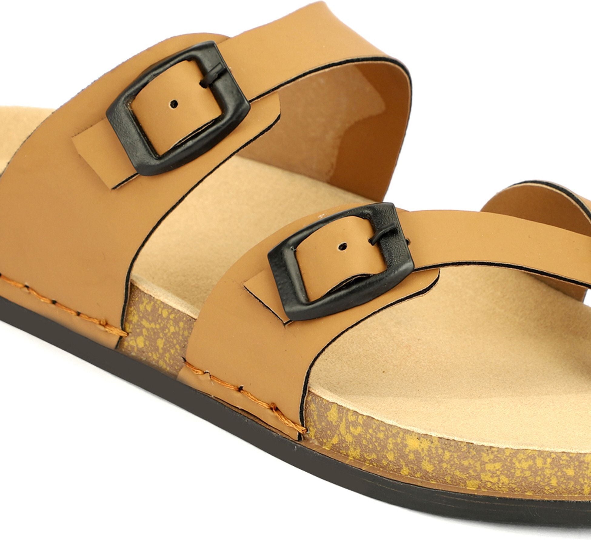 Planet Walk DIAGONAL Tan Sandals - Lifestyle