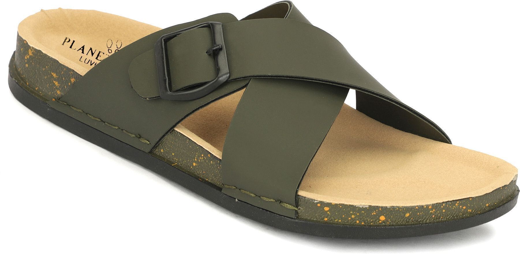 Planet Walk CROSS Olive Sandals - Back