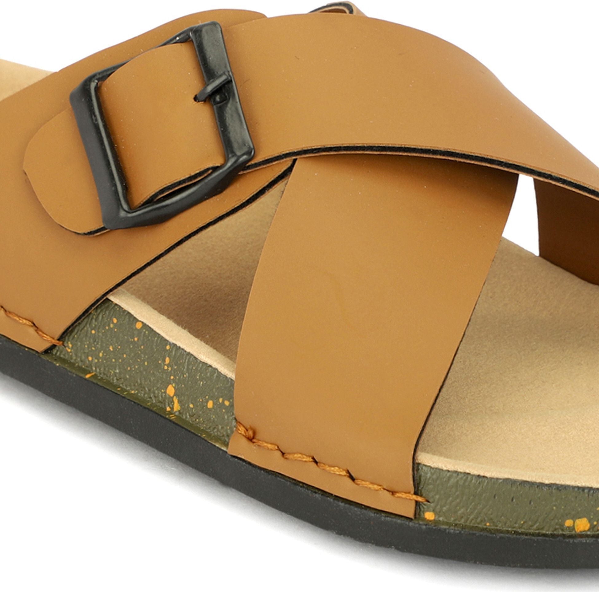 Planet Walk CROSS Tan Sandals - Lifestyle