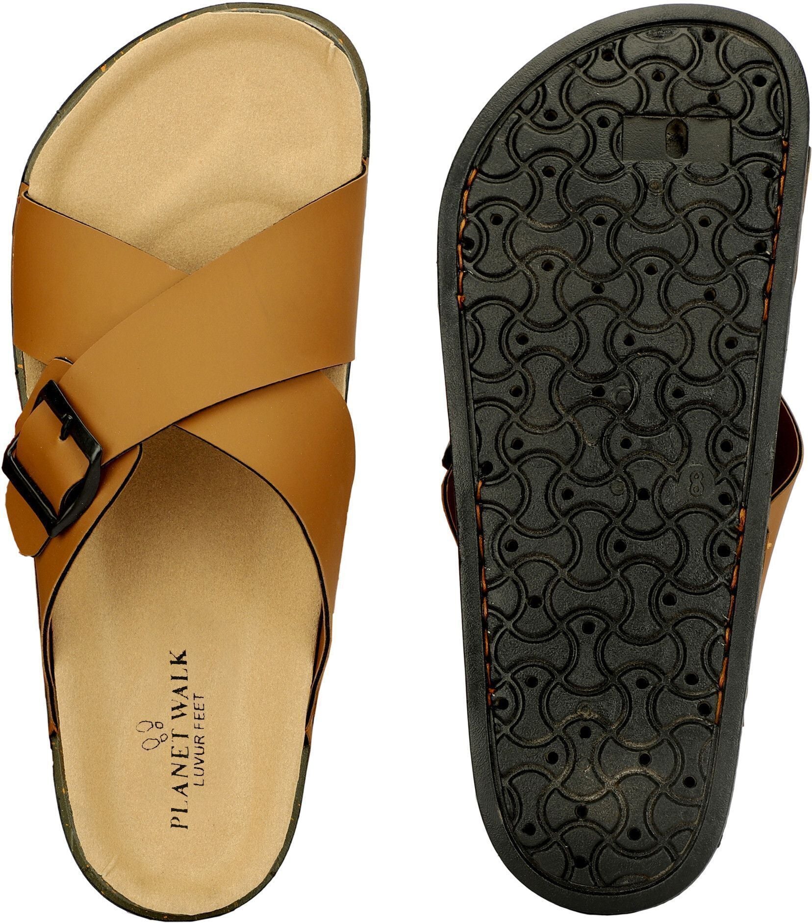 Planet Walk CROSS Tan Sandals - Extra
