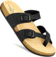 Planet Walk DIAGONAL Black Sandals - Side