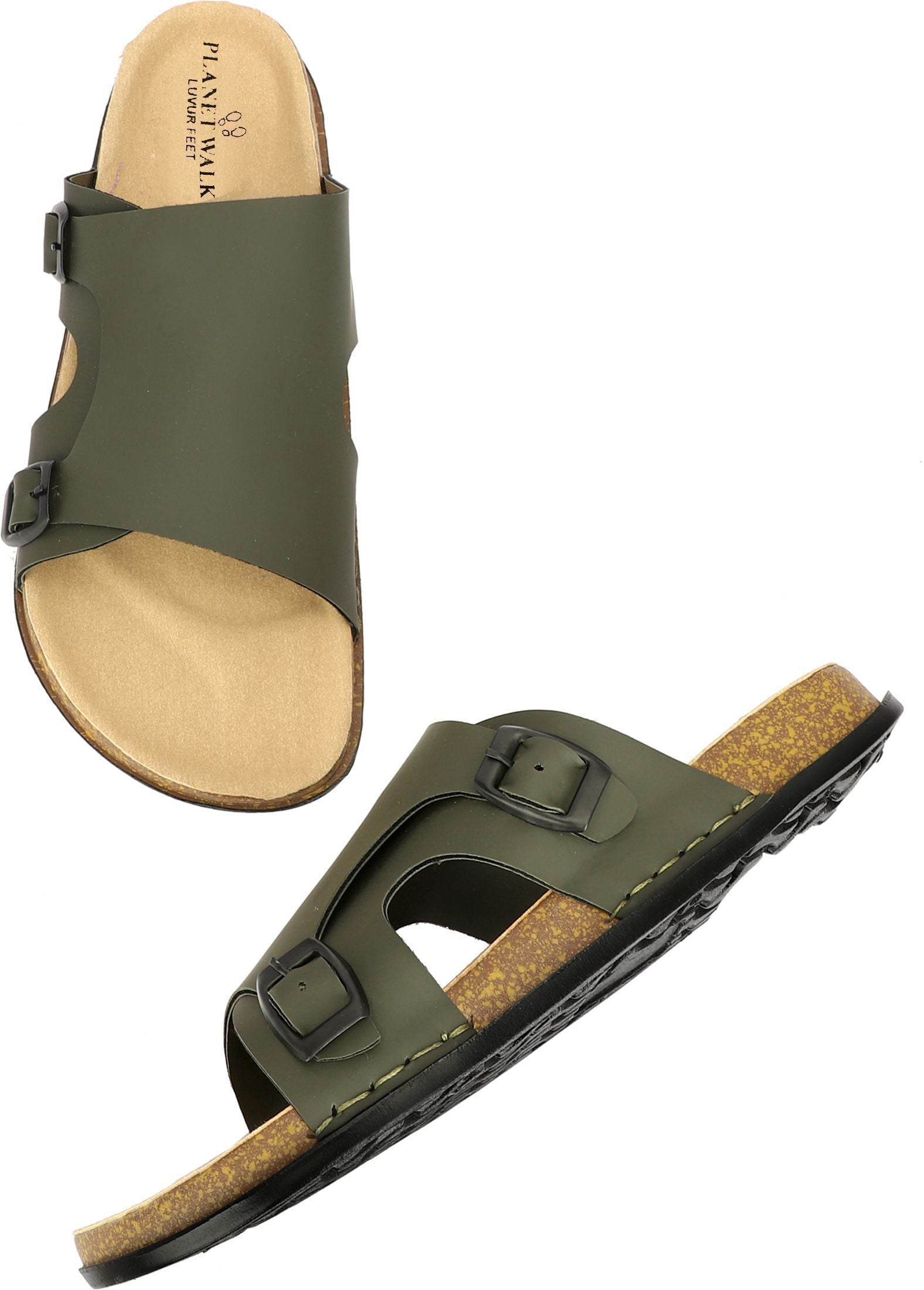 Planet Walk FCOVER Olive Sandals - Detail