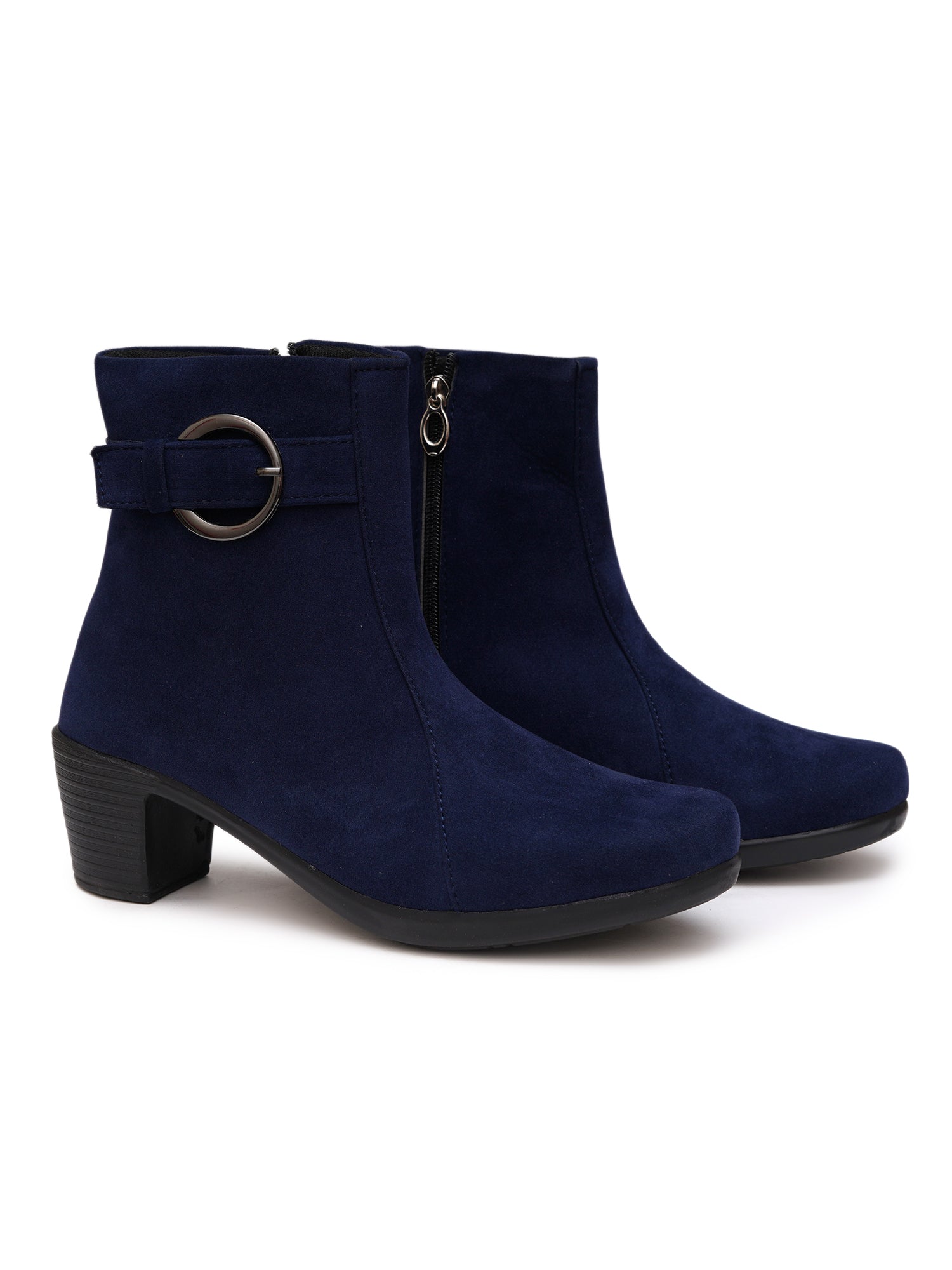 Planet Walk Suede Women's Ankle Boots - Navy view 5