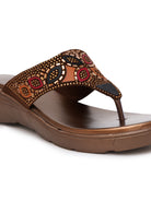 Planet Walk Multi-Strap Women's Flats - Brown view 2