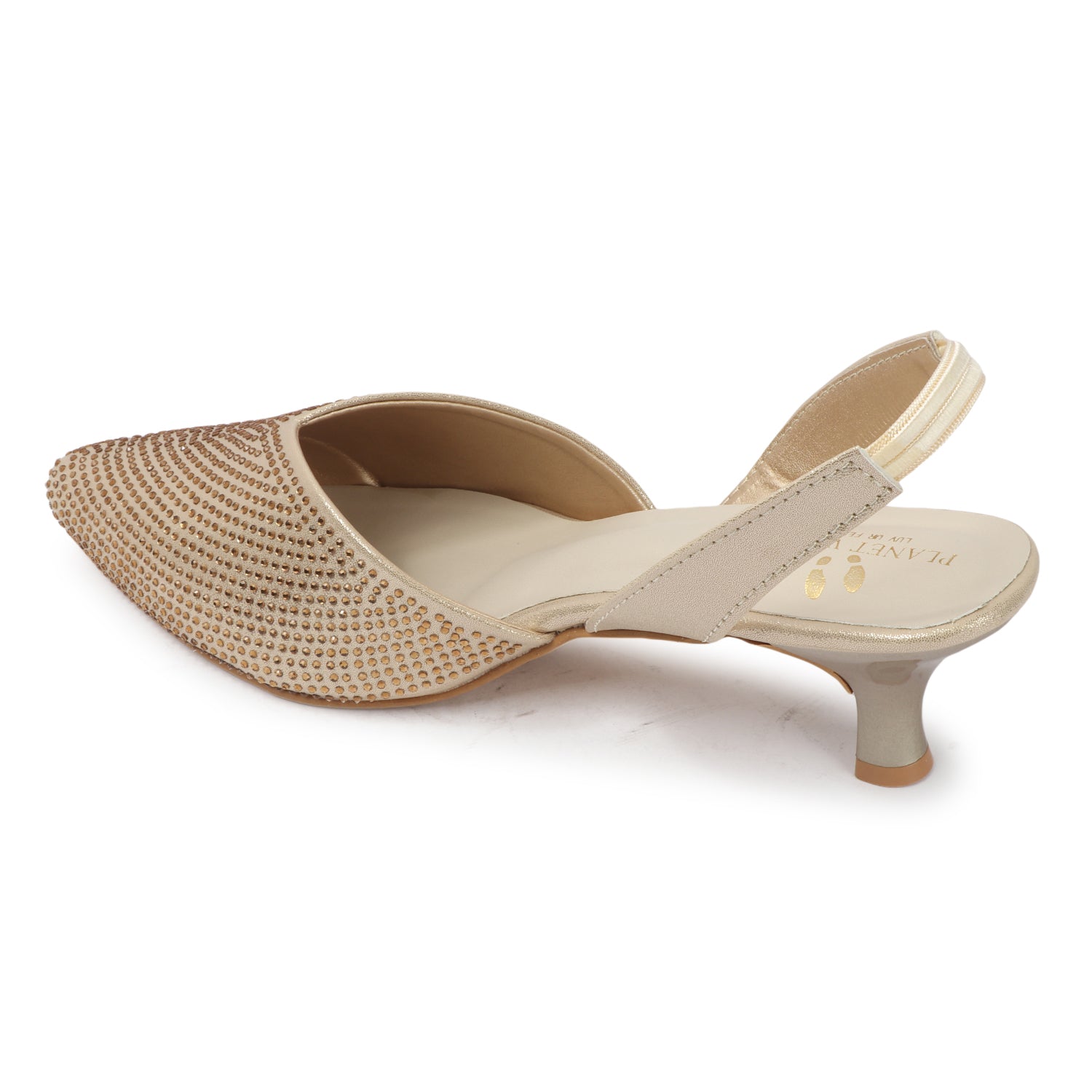 Planet Walk B019 Women's Heels - Gold view 3