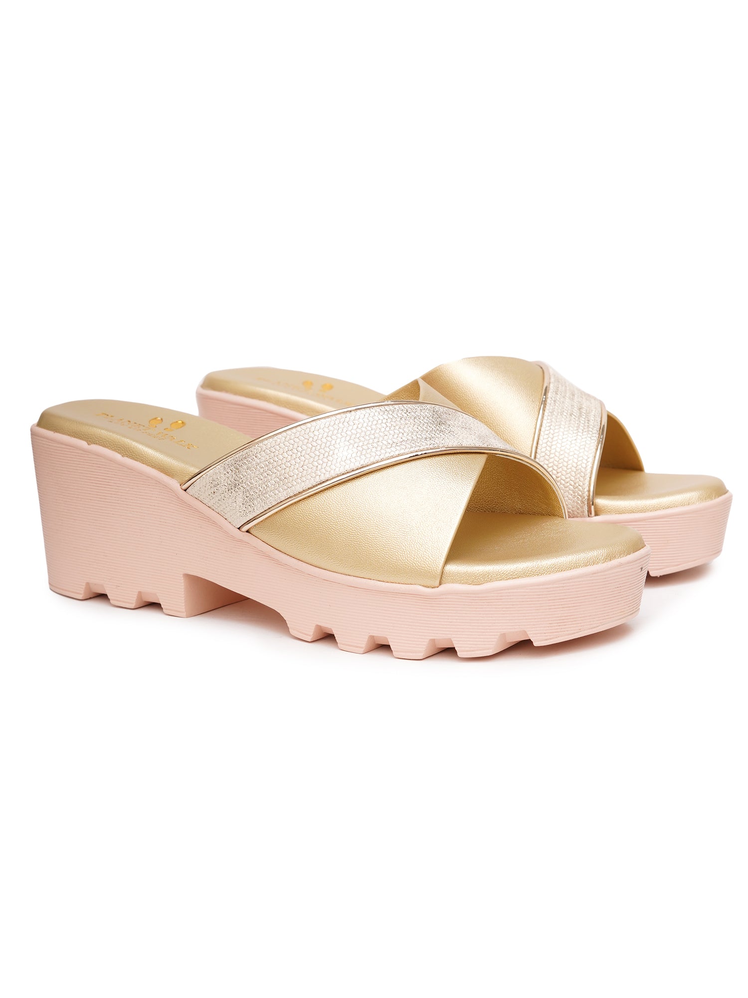 Planet Walk 53038906 Women's Heels - Gold view 5