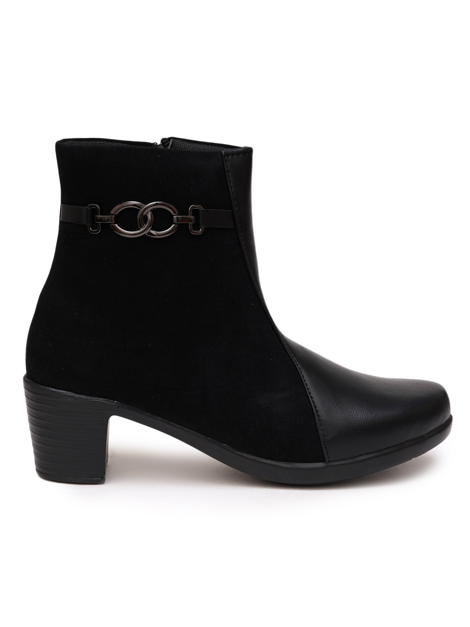 Planet Walk Luxe Suede Women's Ankle Boots - Black view 3