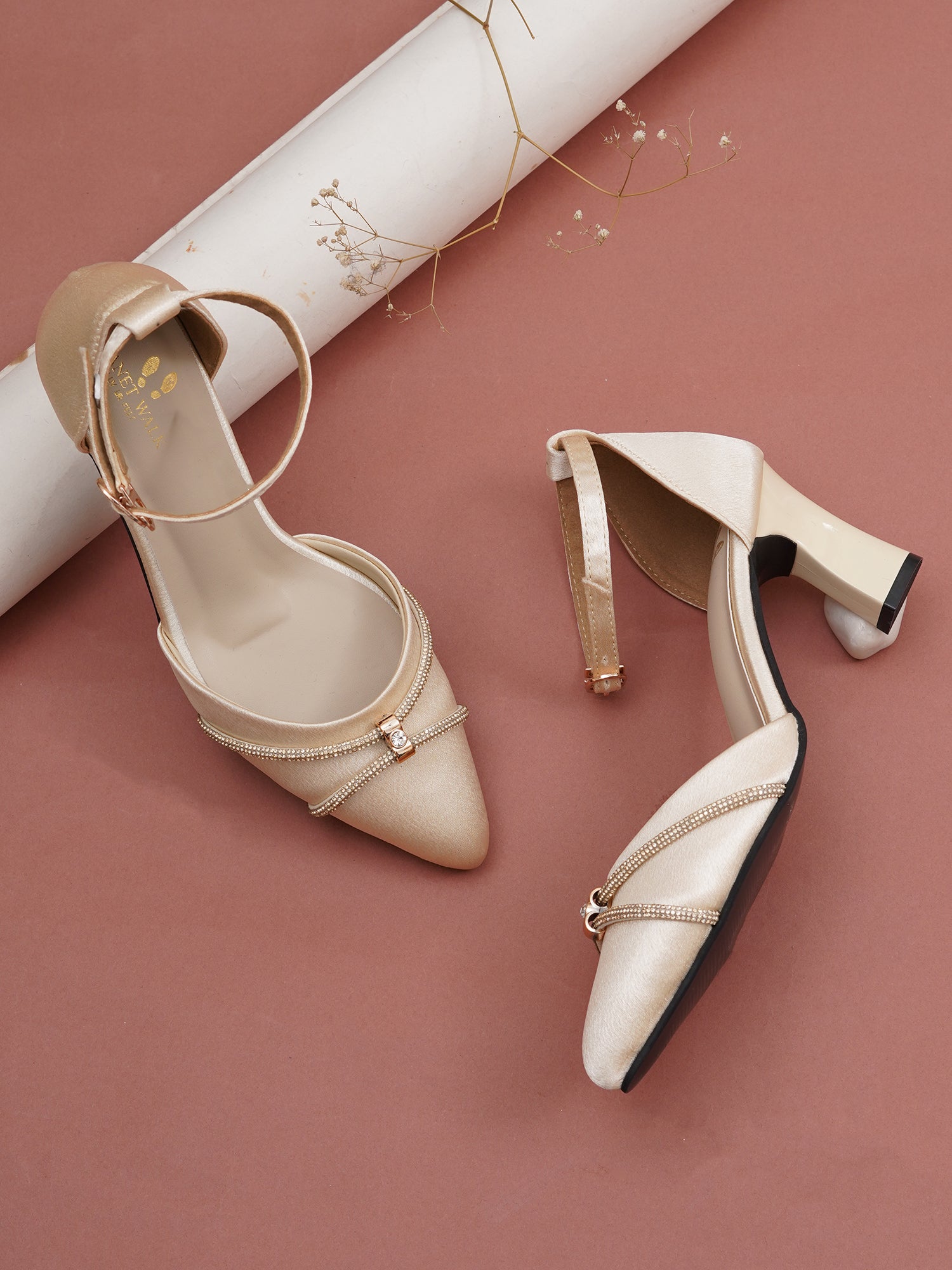 Planet Walk B012 Women's Heels - Cream view 2
