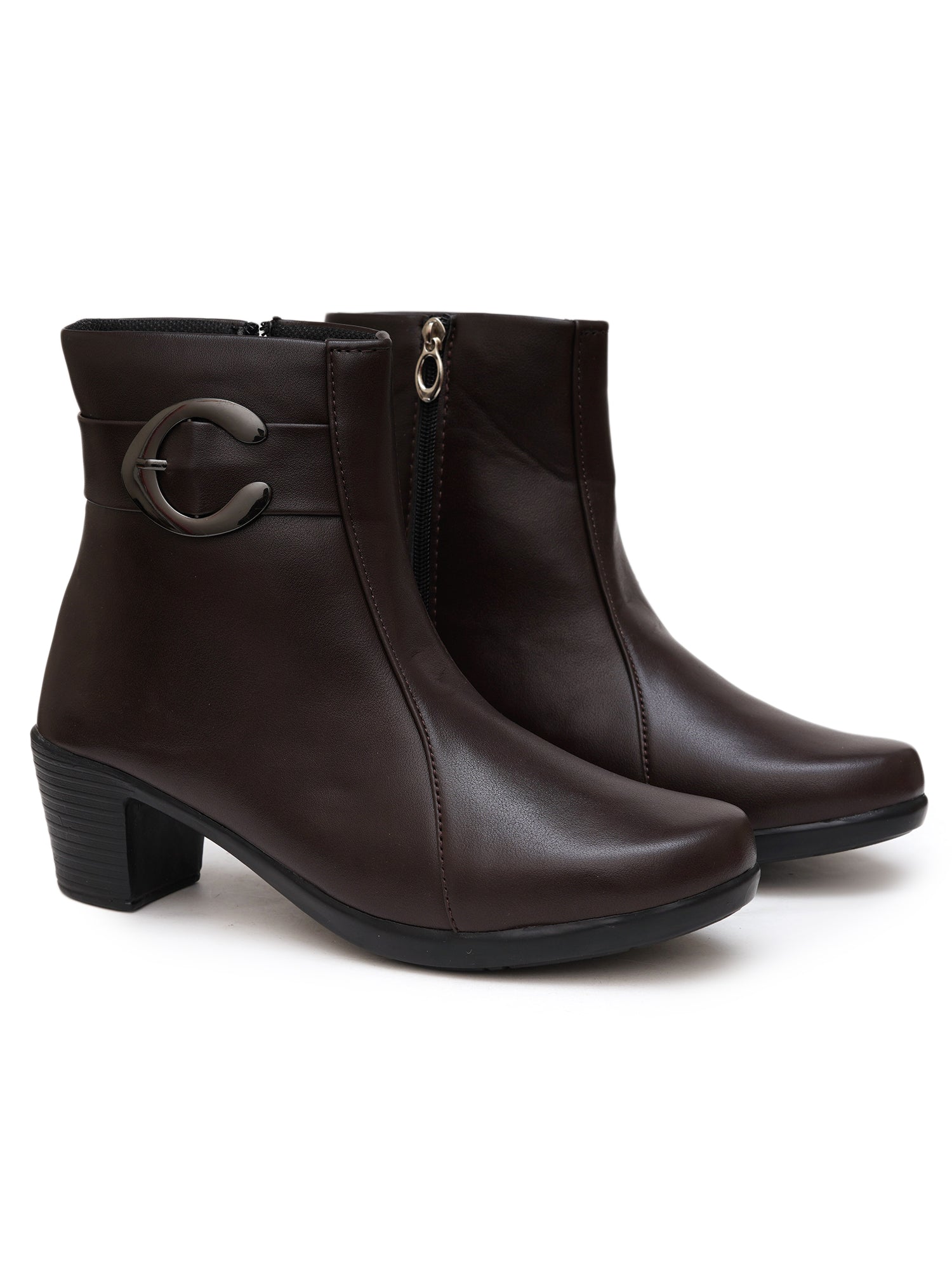 Planet Walk Inleather Women's Ankle Boots - Brown view 5