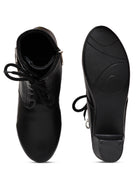 Planet Walk Biker Lace-Up Women's Ankle Boots - Black view 6