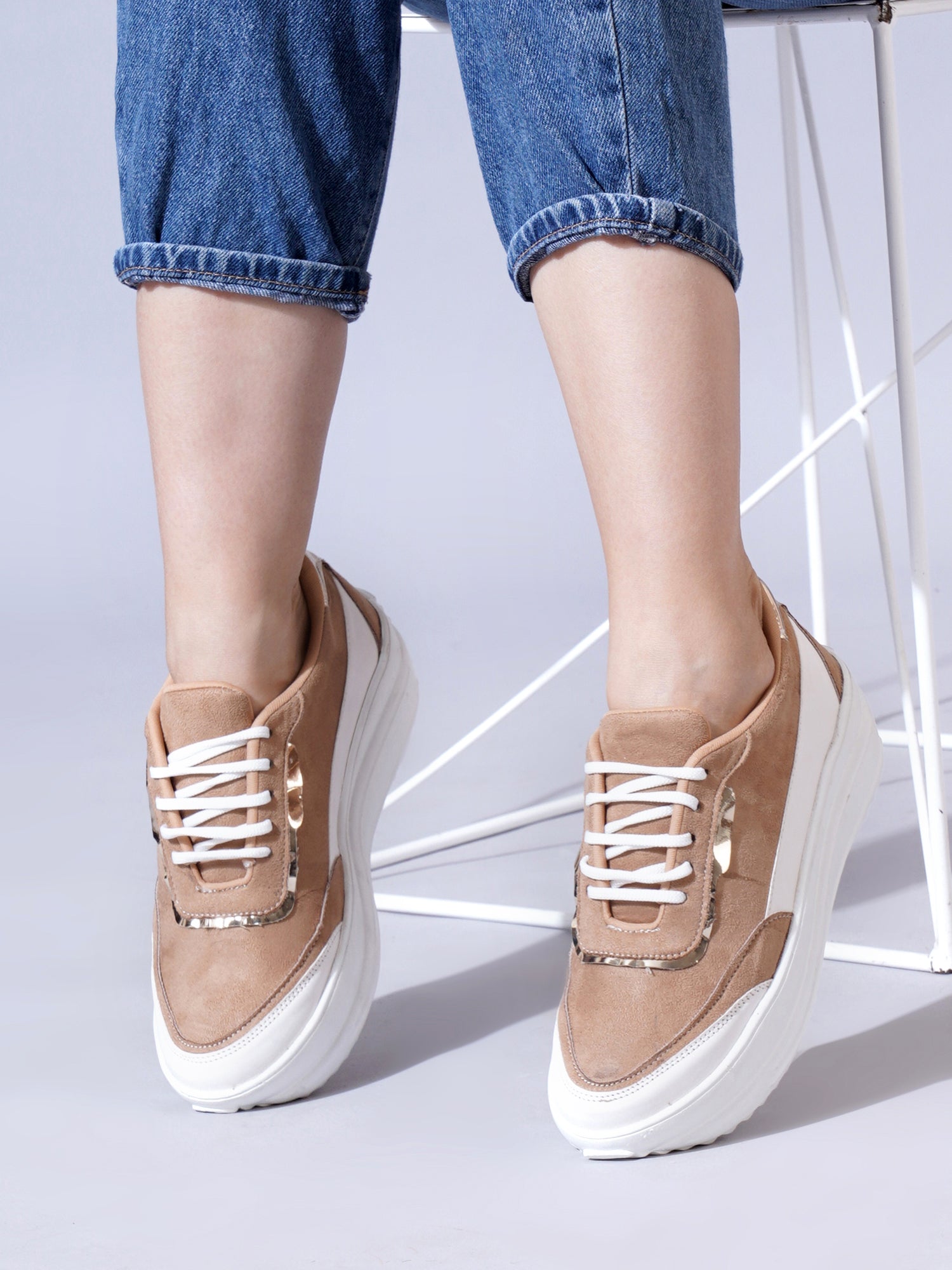 Planet Walk 6008 Women's Sneakers - Beige