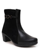 Planet Walk Luxe Suede Women's Ankle Boots - Black