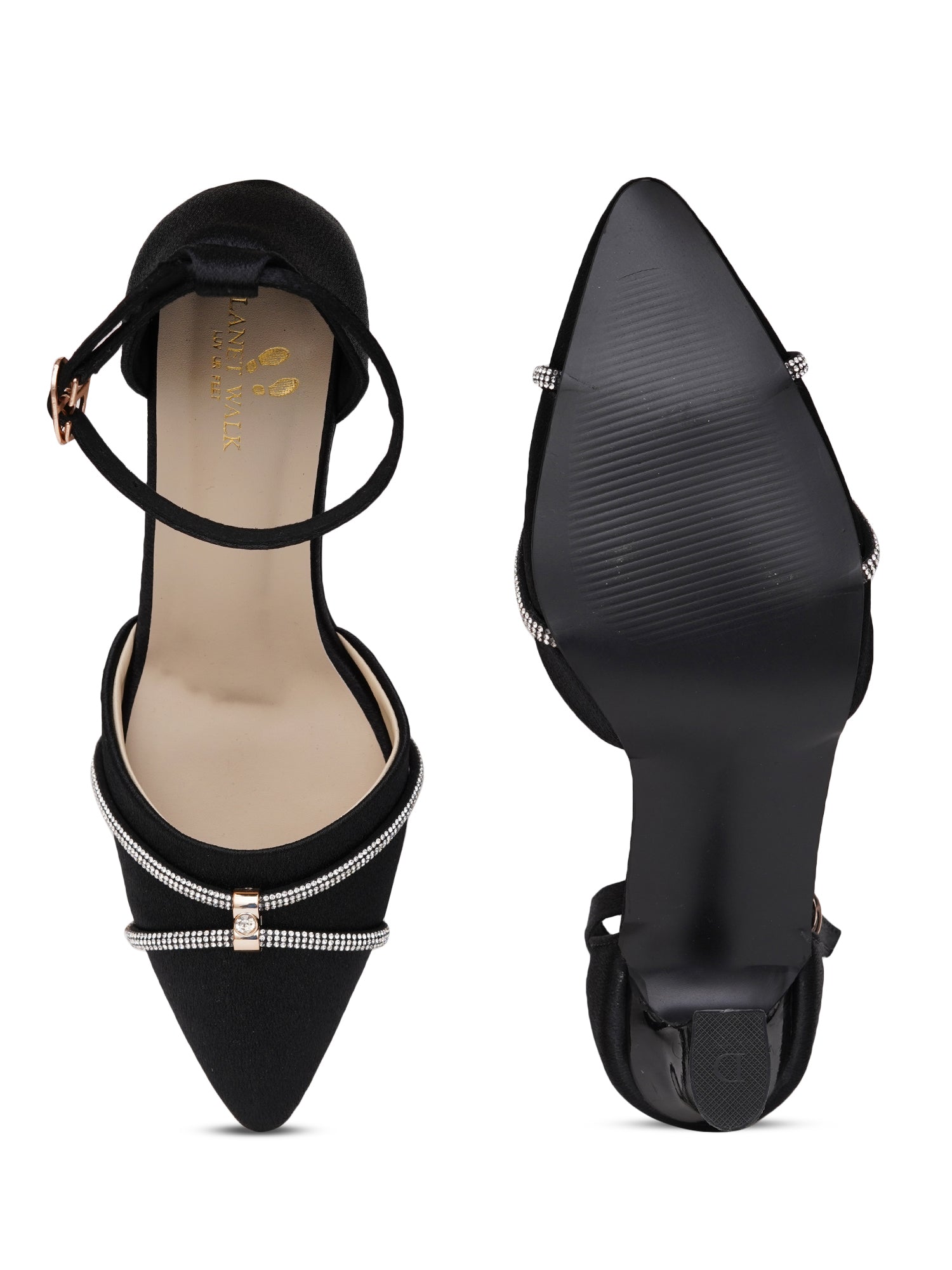 Planet Walk B012 Women's Heels - Black view 3