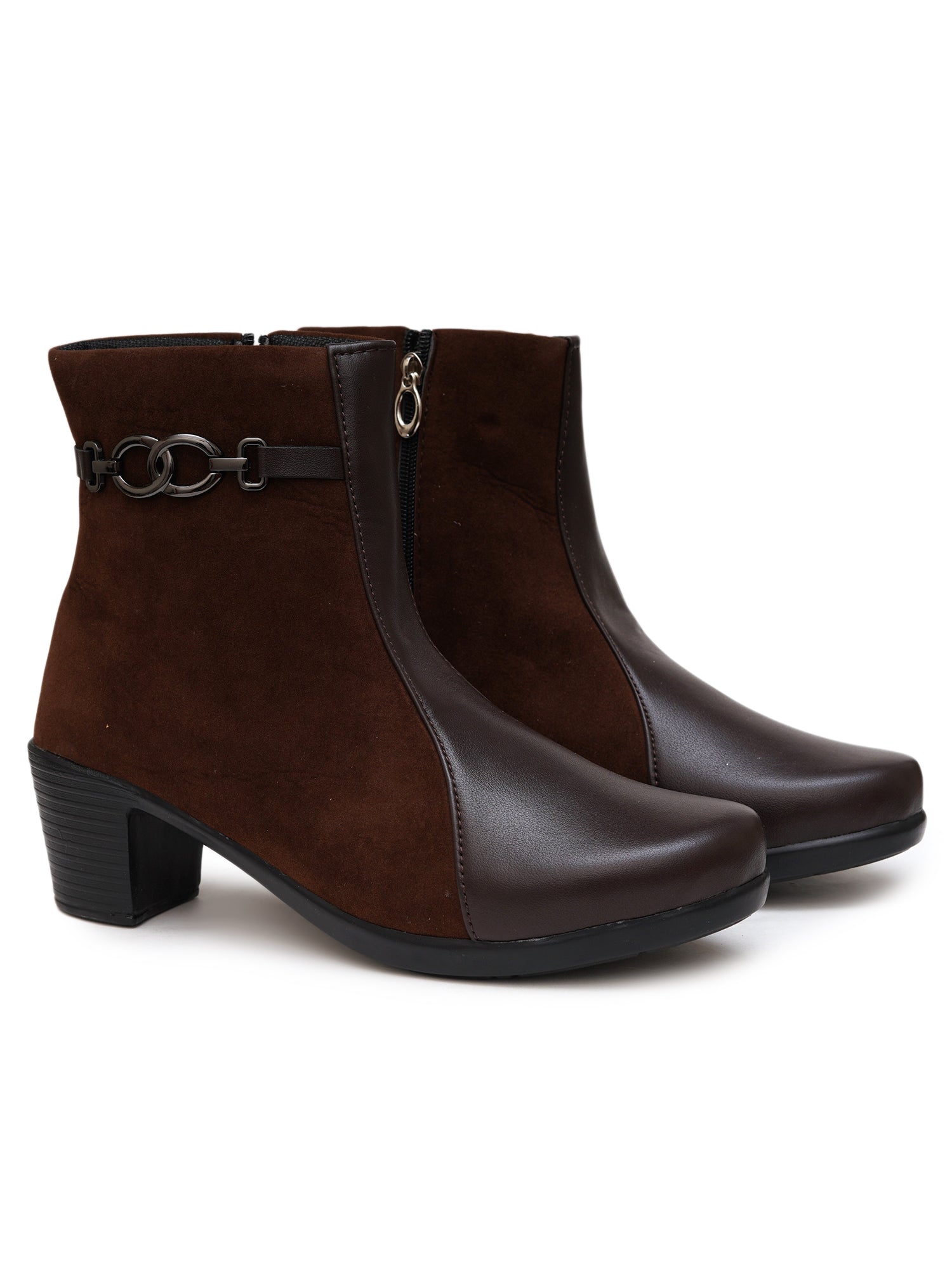 Planet Walk Luxe Suede Women's Ankle Boots - Brown view 5