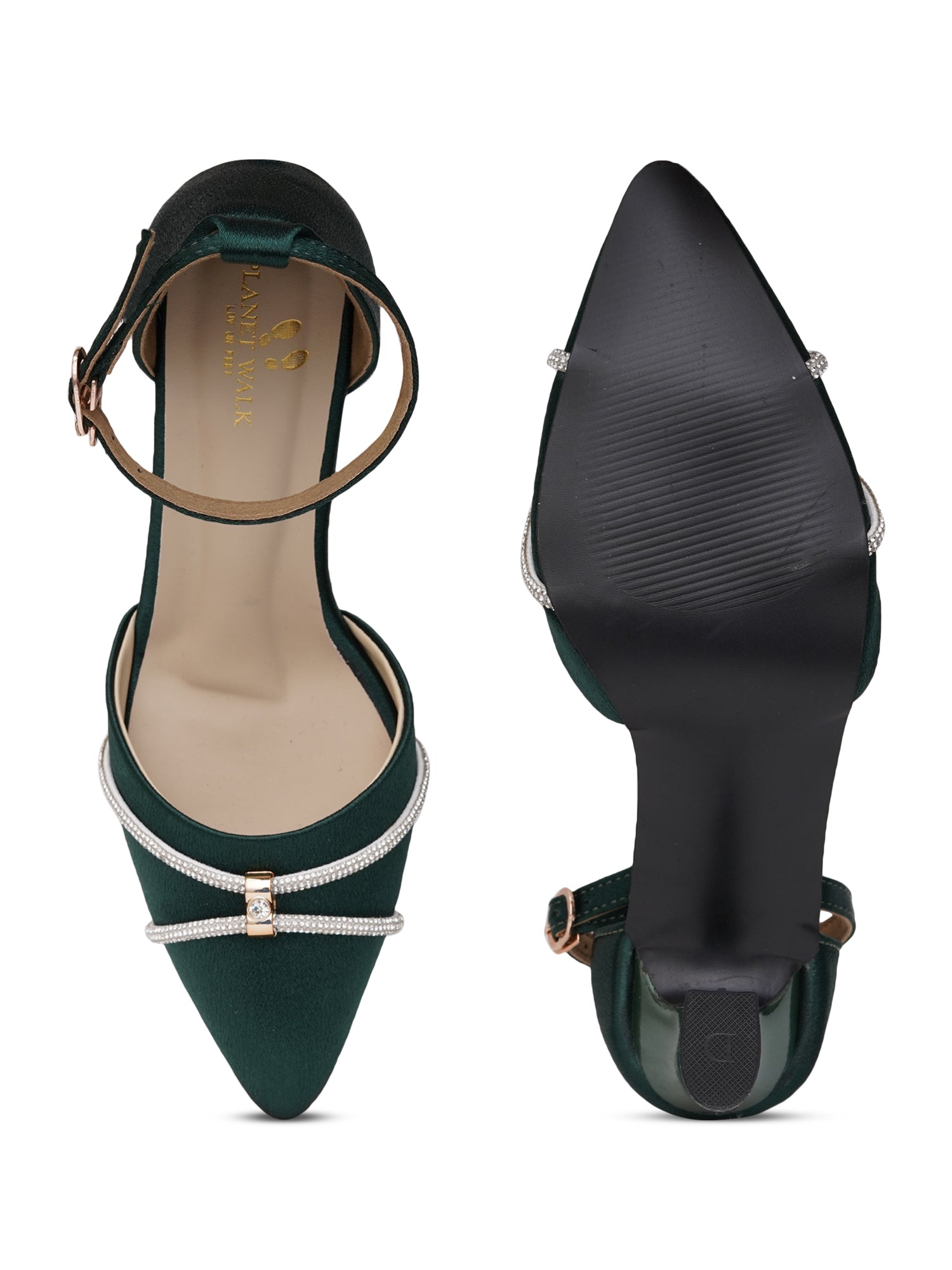 Planet Walk B012 Women's Heels - Green view 3