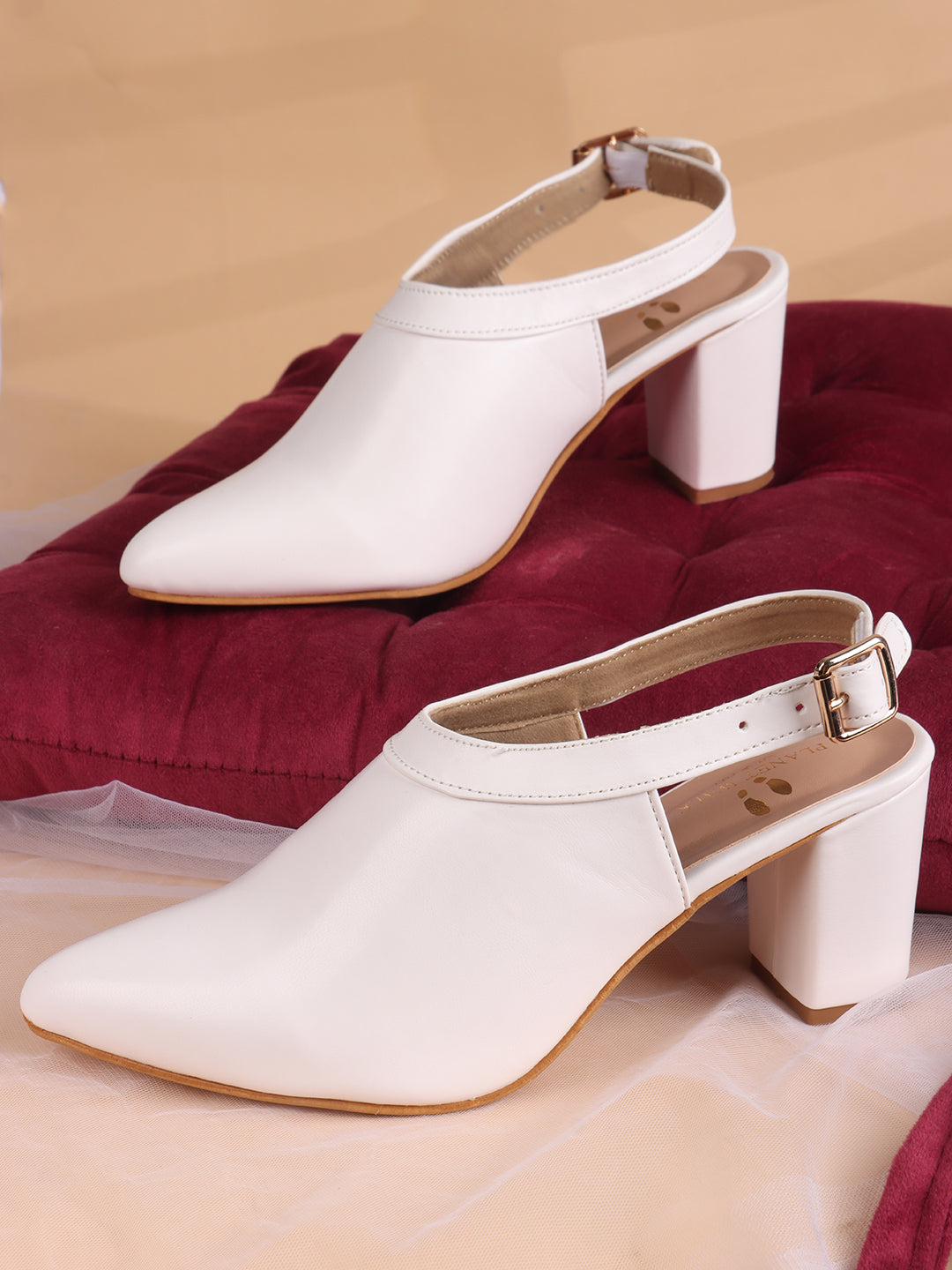 Planet Walk B116 Women's Heels - White