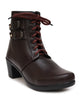 Planet Walk Biker Lace-Up Women's Ankle Boots - Brown