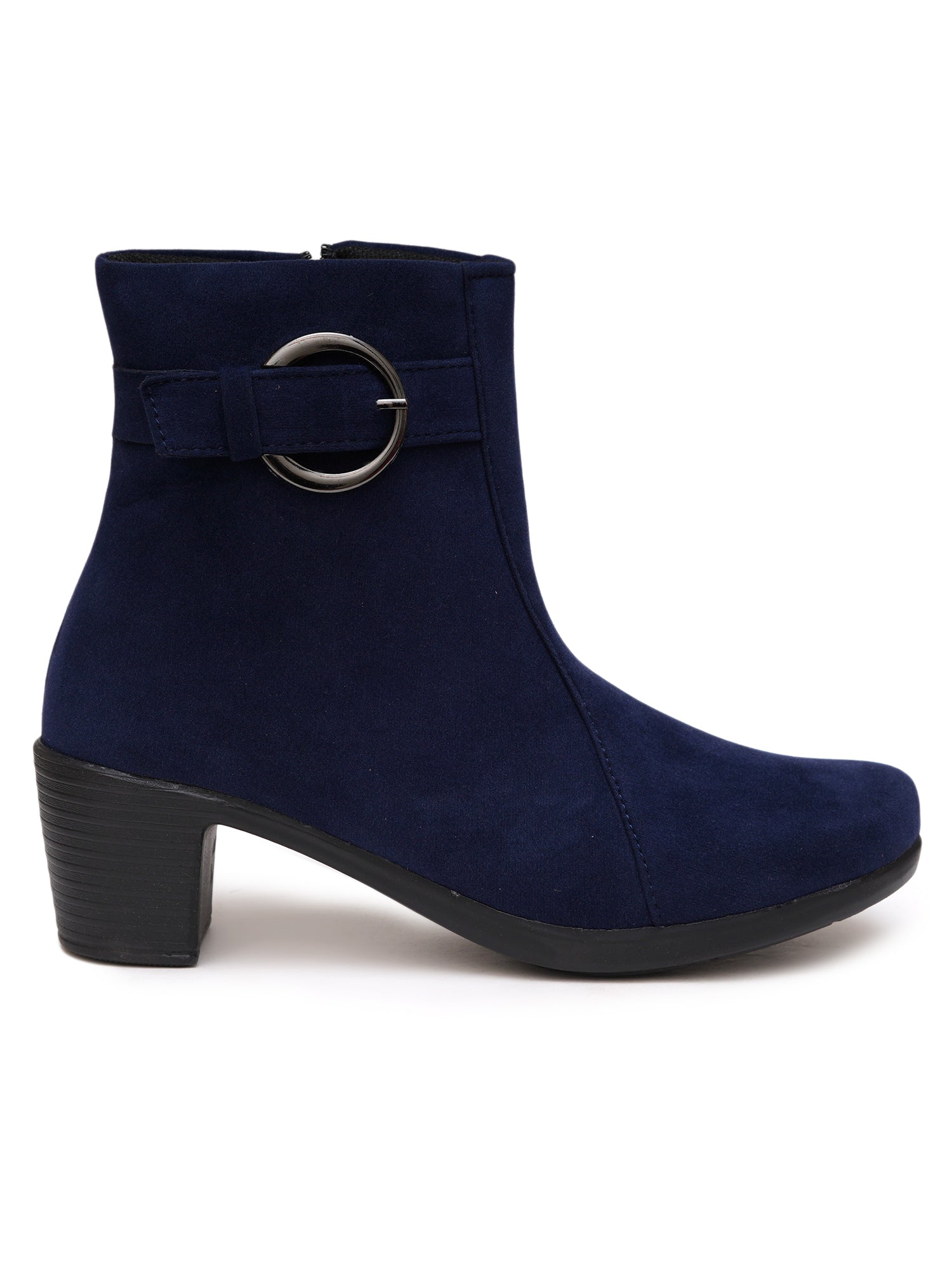 Planet Walk Suede Women's Ankle Boots - Navy view 3